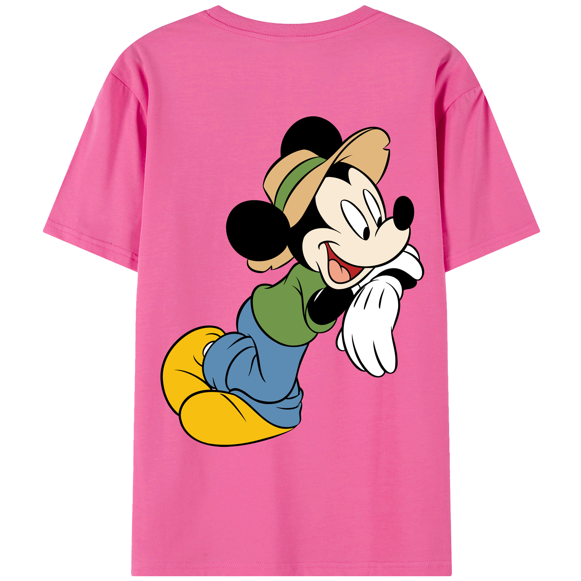 （画像用） ミッキーマウス Mickey Mouse レディース半袖Tシャツ(バックプリント)